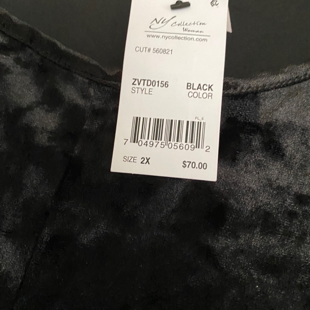 NY Collection 2X Plus Size Black Maxi Dress - Picture 10 of 12